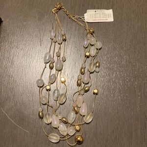 NC Gold Iridescent Droplets Necklace